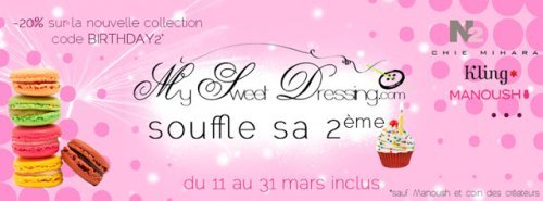 Joyeux anniversaire My Sweet Dressing + CONCOURS