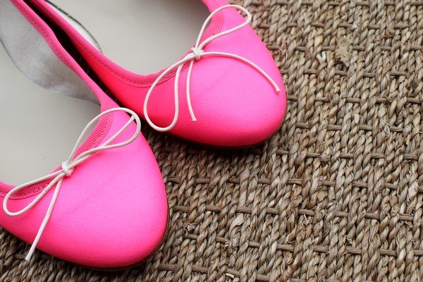 Soldes été Ballerines Anniel rose fluo