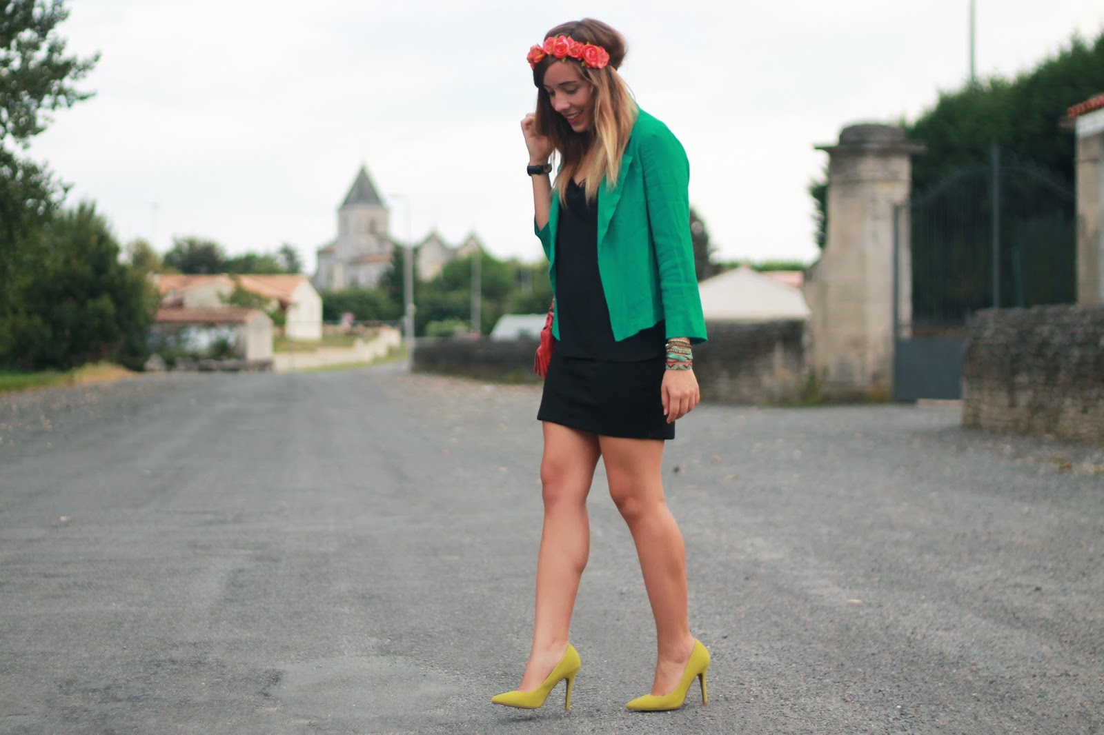 blazer-vert-1 - La Penderie de Chloe