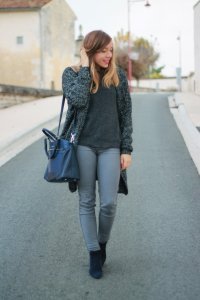 Le look gris (et un peu bleu)