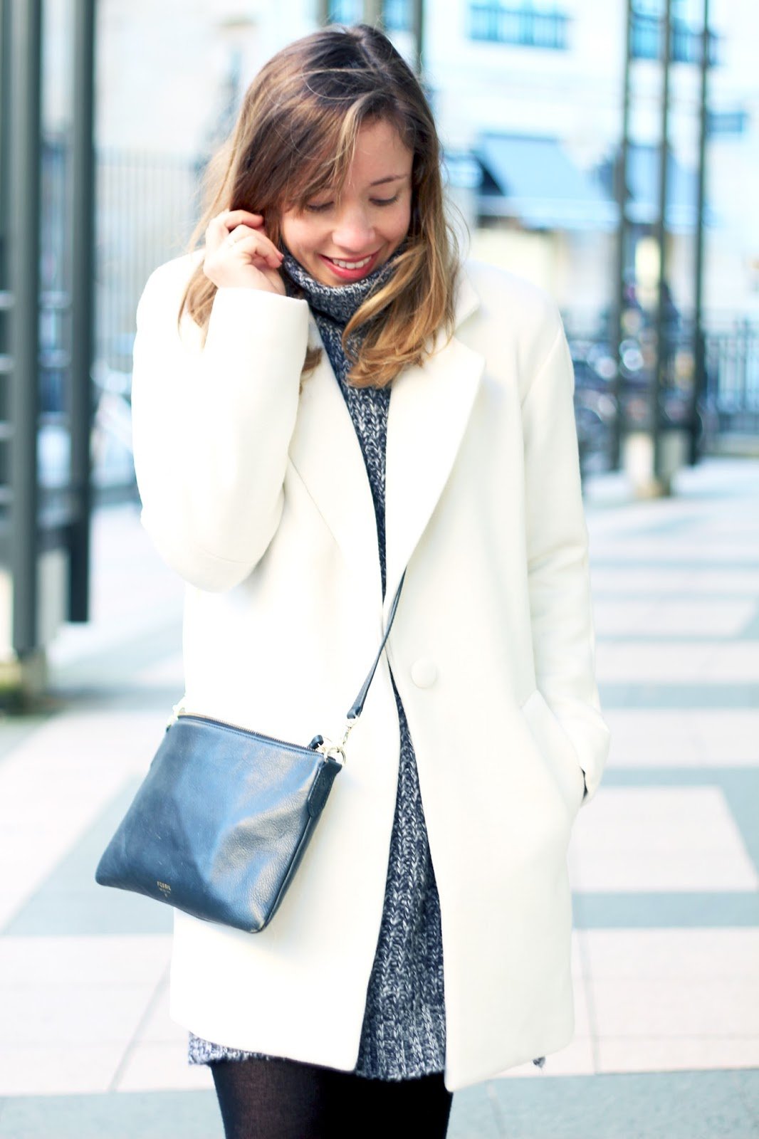 manteau blanc femme