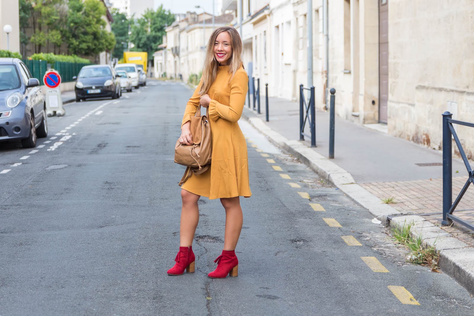 Robe jaune moutarde La Redoute