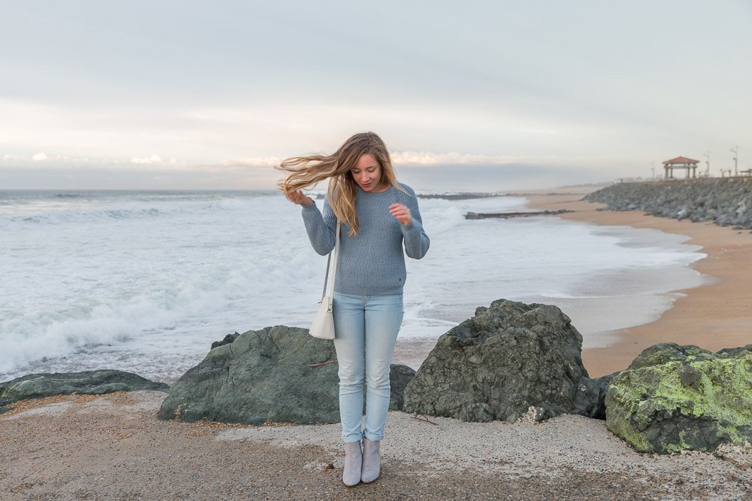 tenue total look uni bleu Pastel