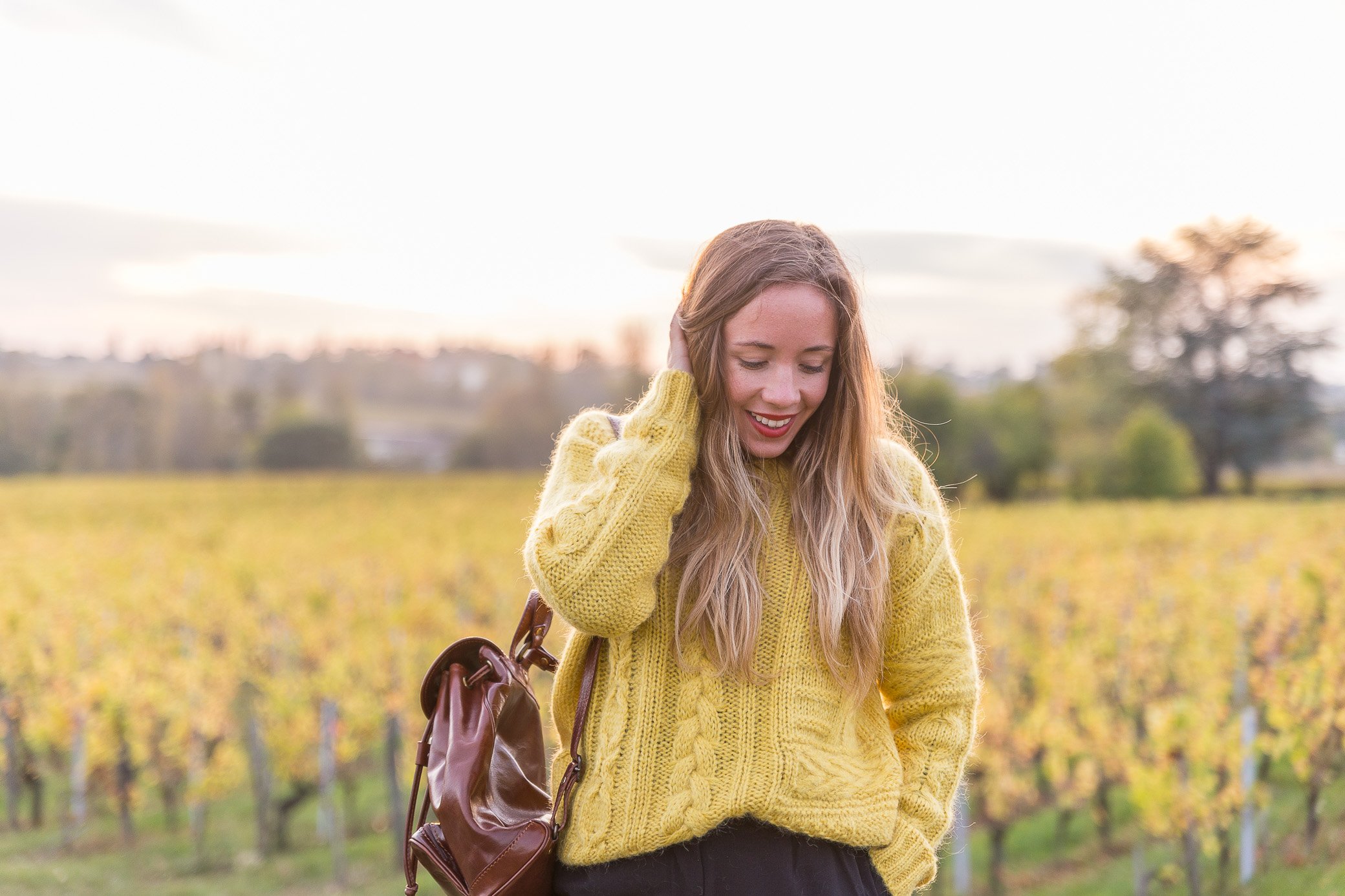 pull jaune maille