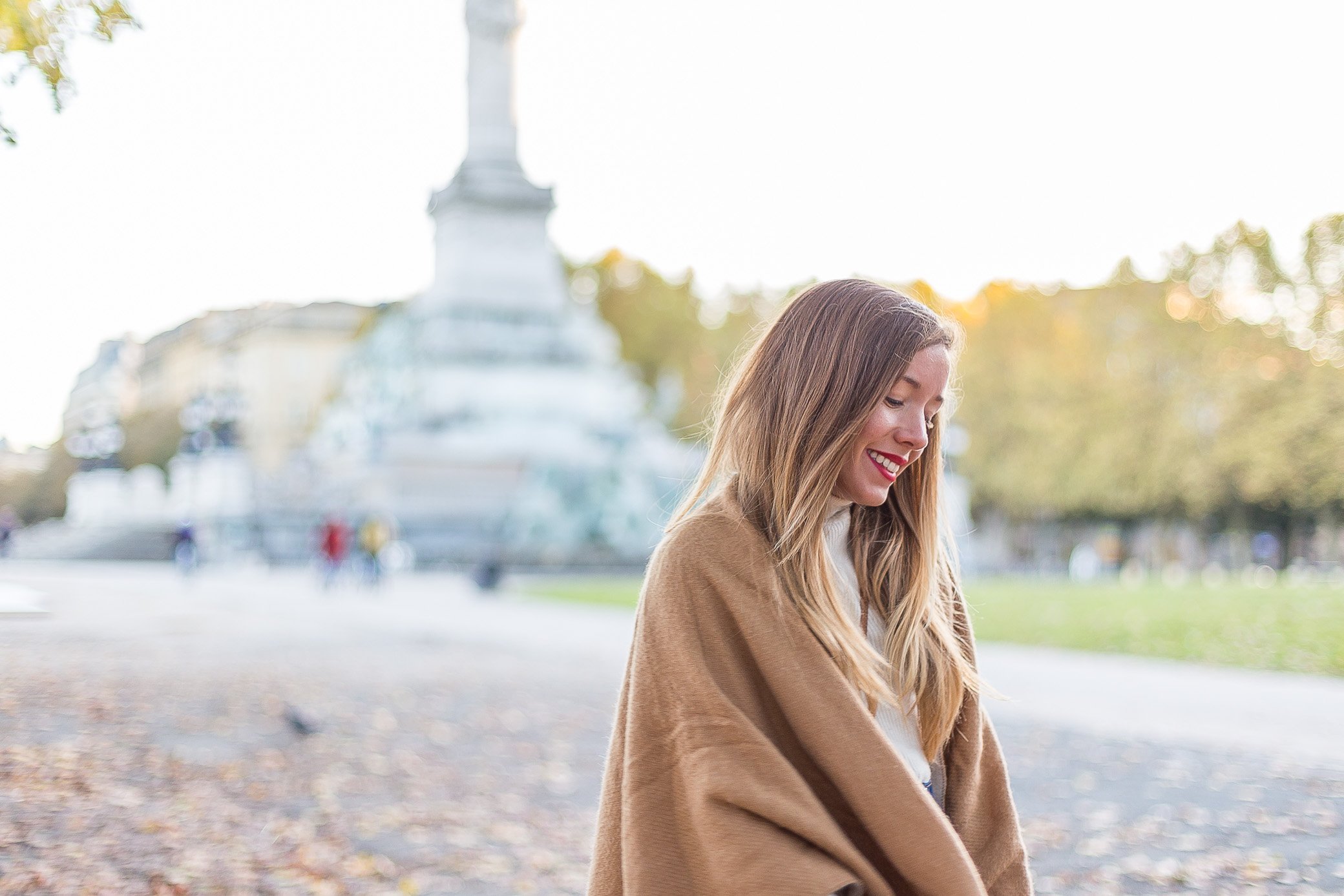 écharpe plaid poncho