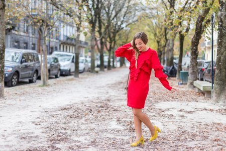En avant décembre avec ma robe rouge