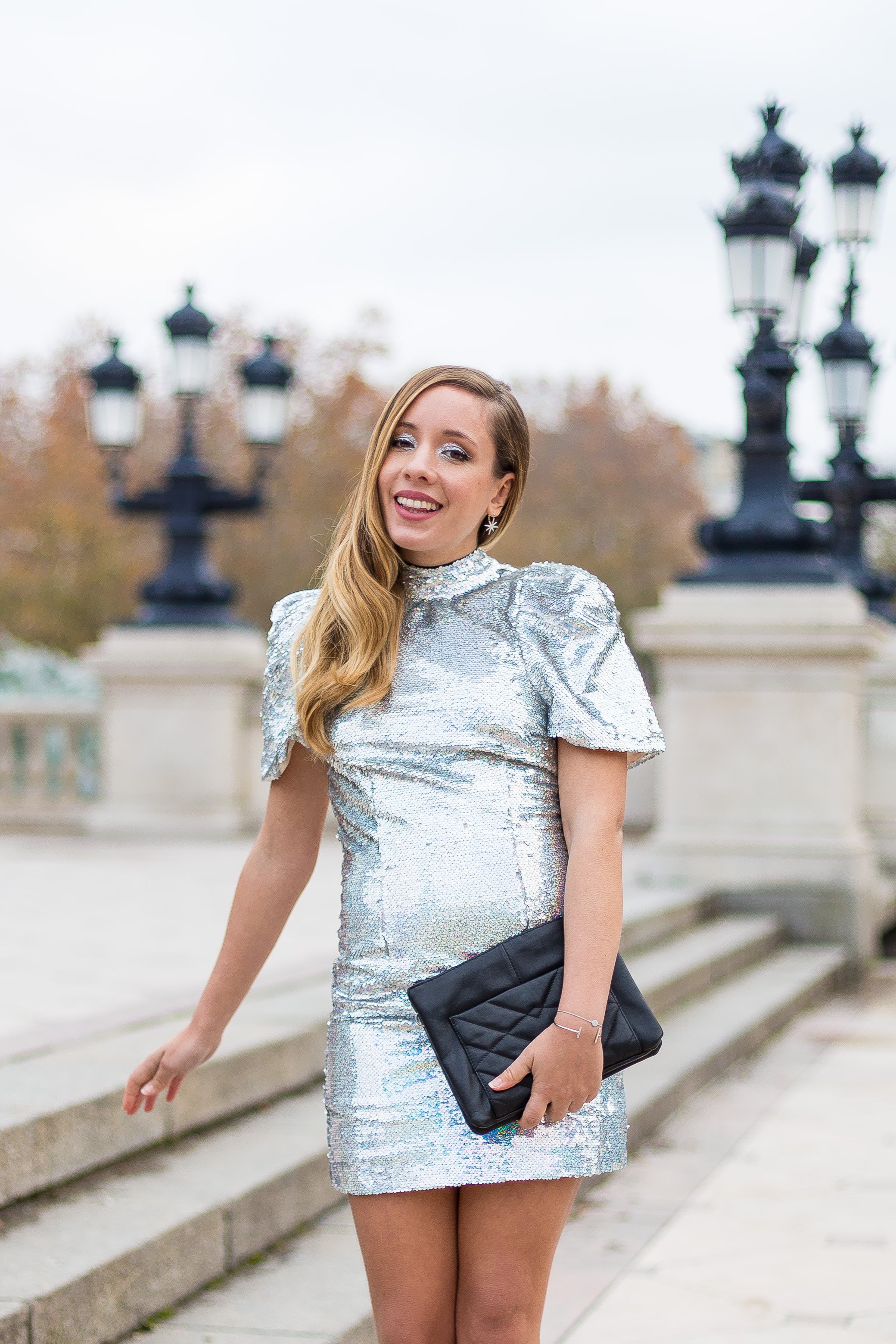 Haut à Paillettes Manches Longues Pour Femme - Tenue élégante Pour Le Réveillon Du Nouvel An