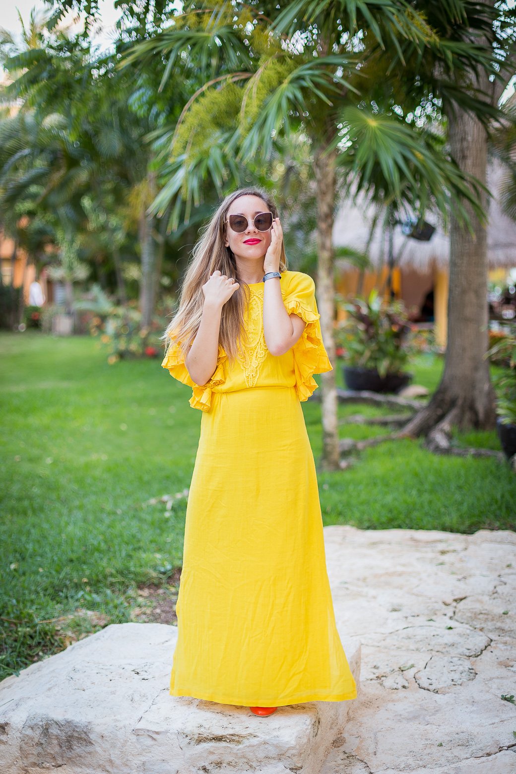 la redoute robe longue jaune