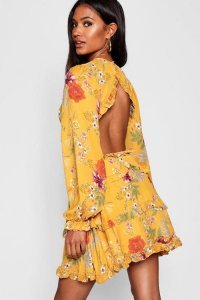 Robe fleurs dos nu