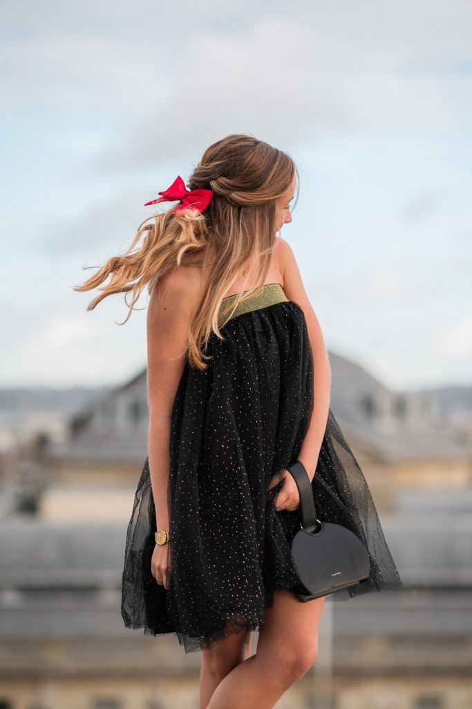 tenue de fête noir paillettes