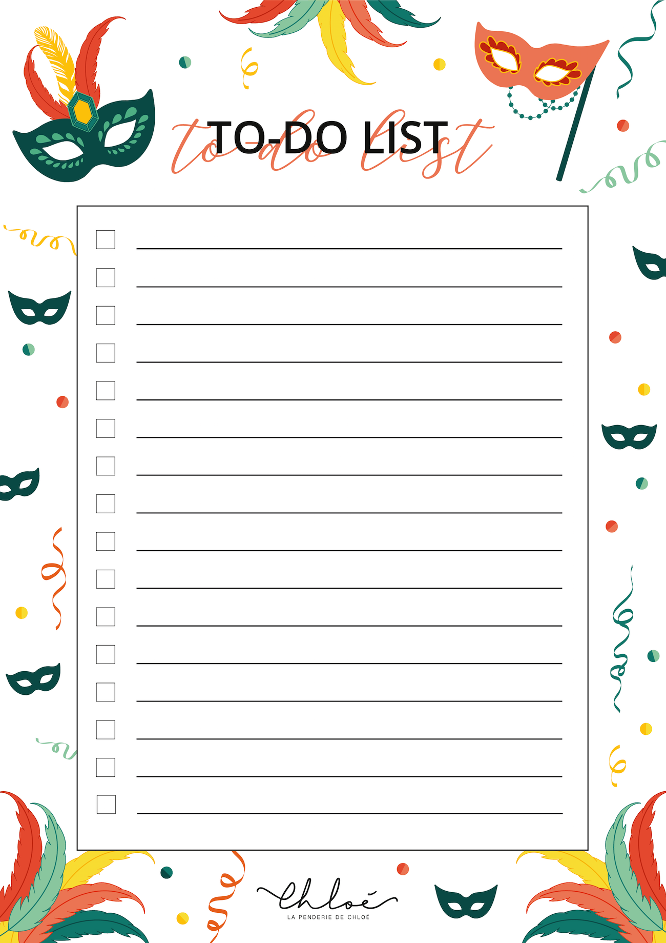 Telling gratis utskrivbare lister du skal skrive ut