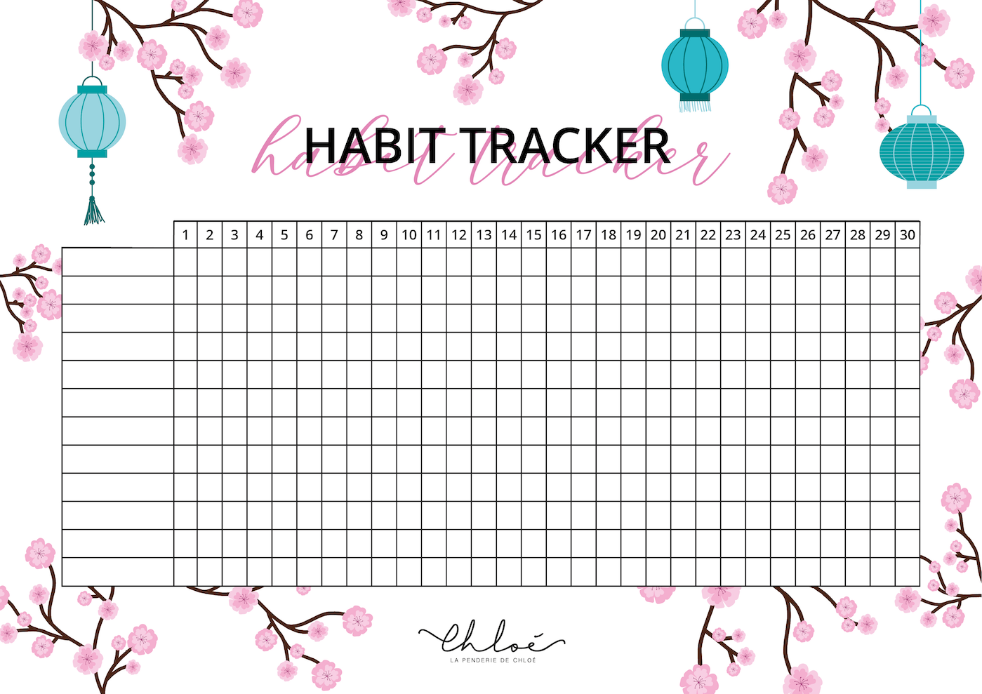 Trackers à imprimer pour s'organiser - Blog lifestyle