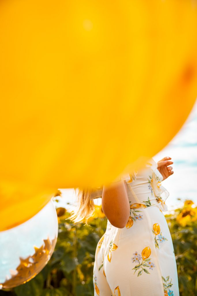 ballon jaune zébré