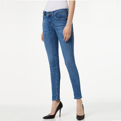 Jean skinny écologique bleu denim