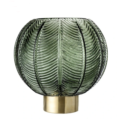 Vase en verre avec relief Bloomingville