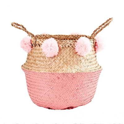 Panier rose à pompons BUT