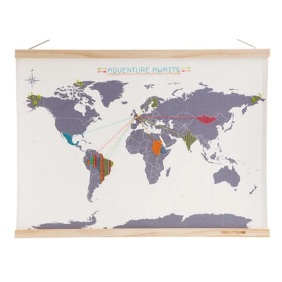 Carte du monde à broder Suck UK 