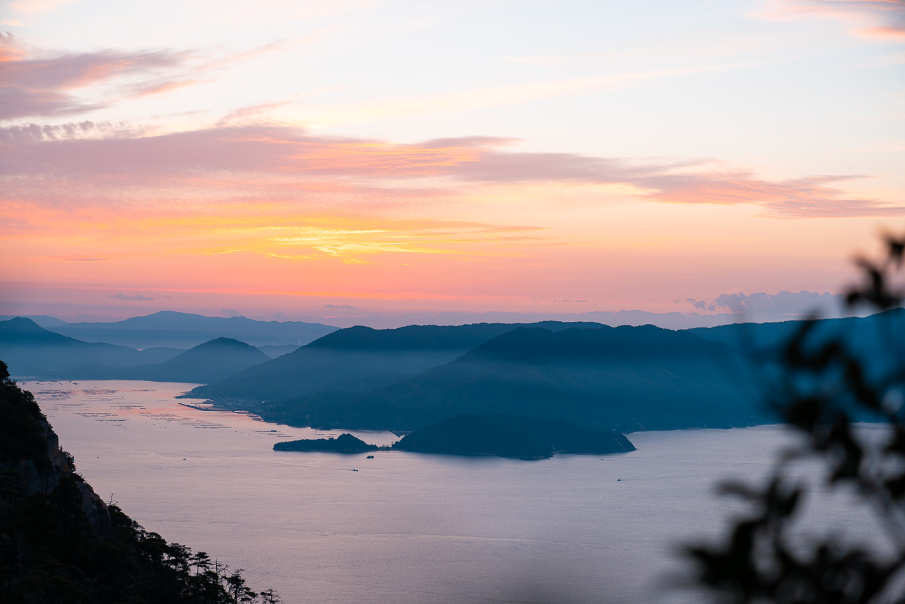 Lever de soleil au Japon à Miyajima