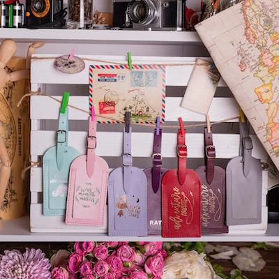 étiquette à bagage en cuir personnalisable Etsy