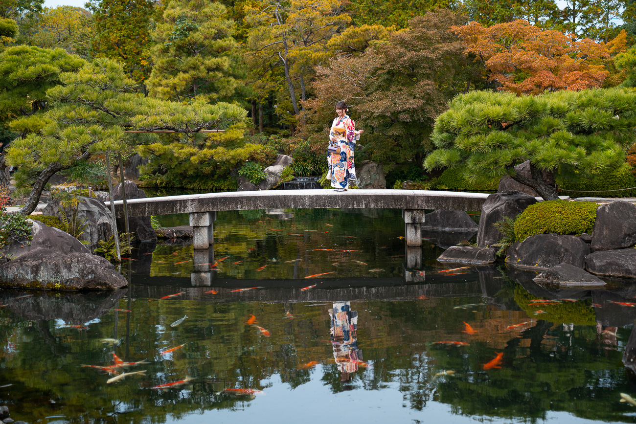 jardin Himeji japon en automne