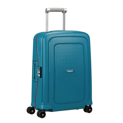Valise samsonite bleu pétrole 55 cm