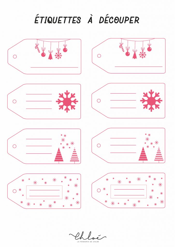 etiquettes cadeaux à télécharger