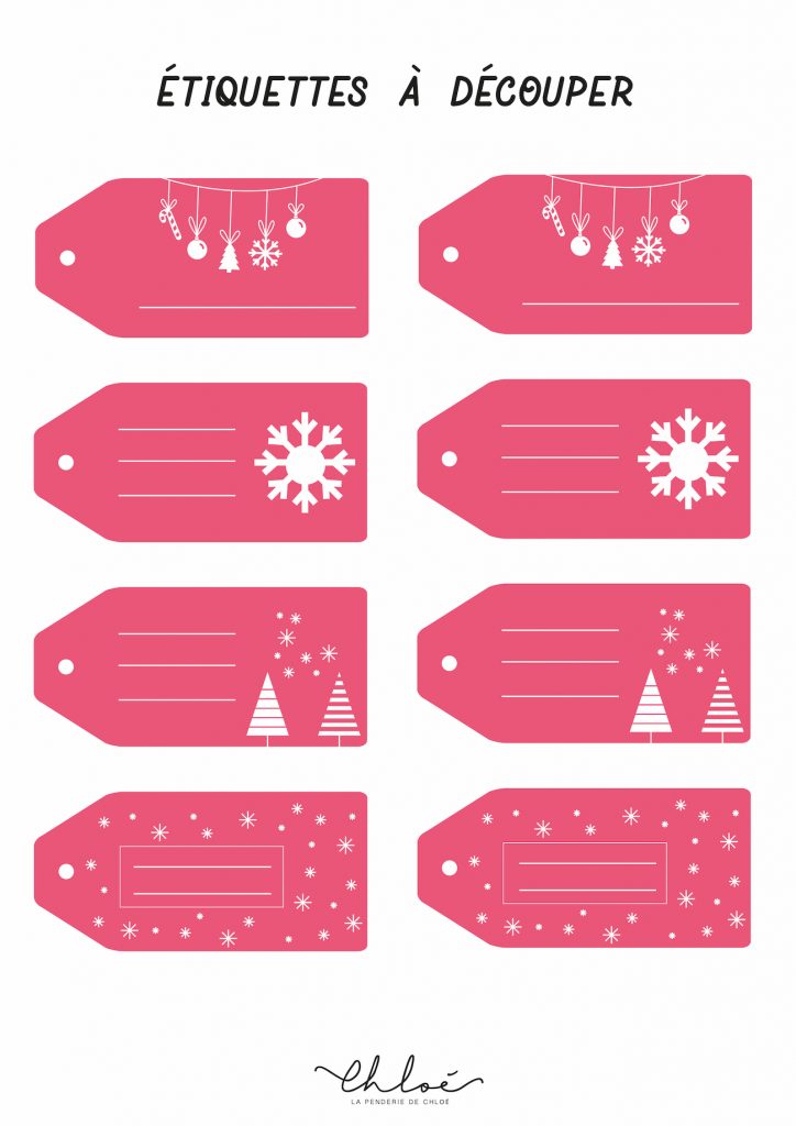 etiquettes cadeaux à télécharger