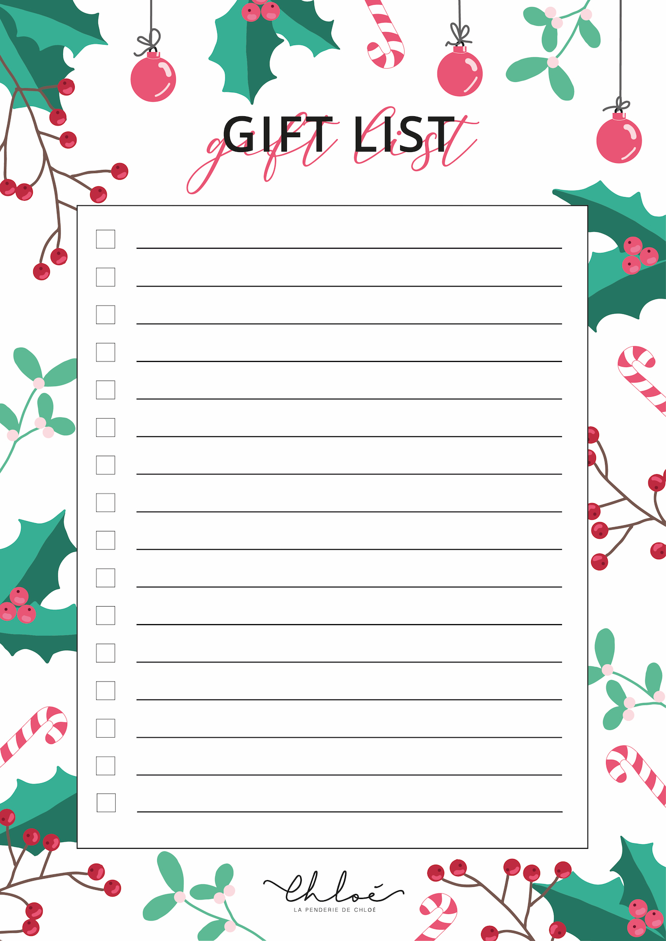 Printable Noël Pinterest