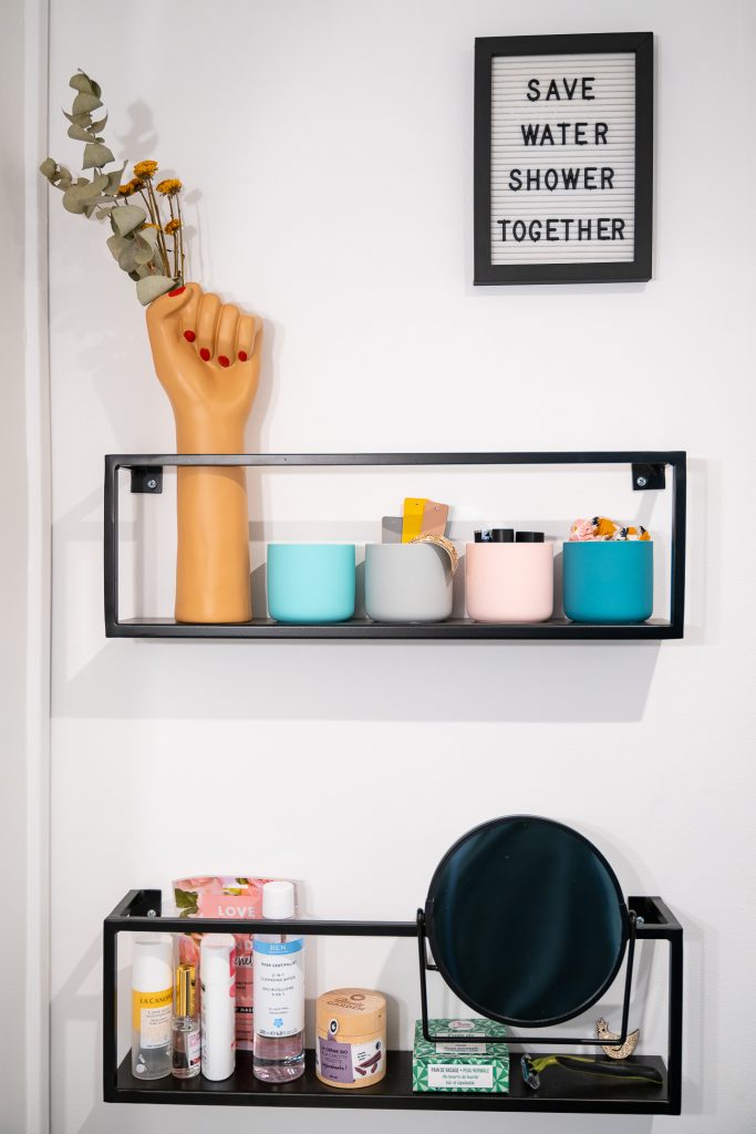 étagère rangement petite salle de bain