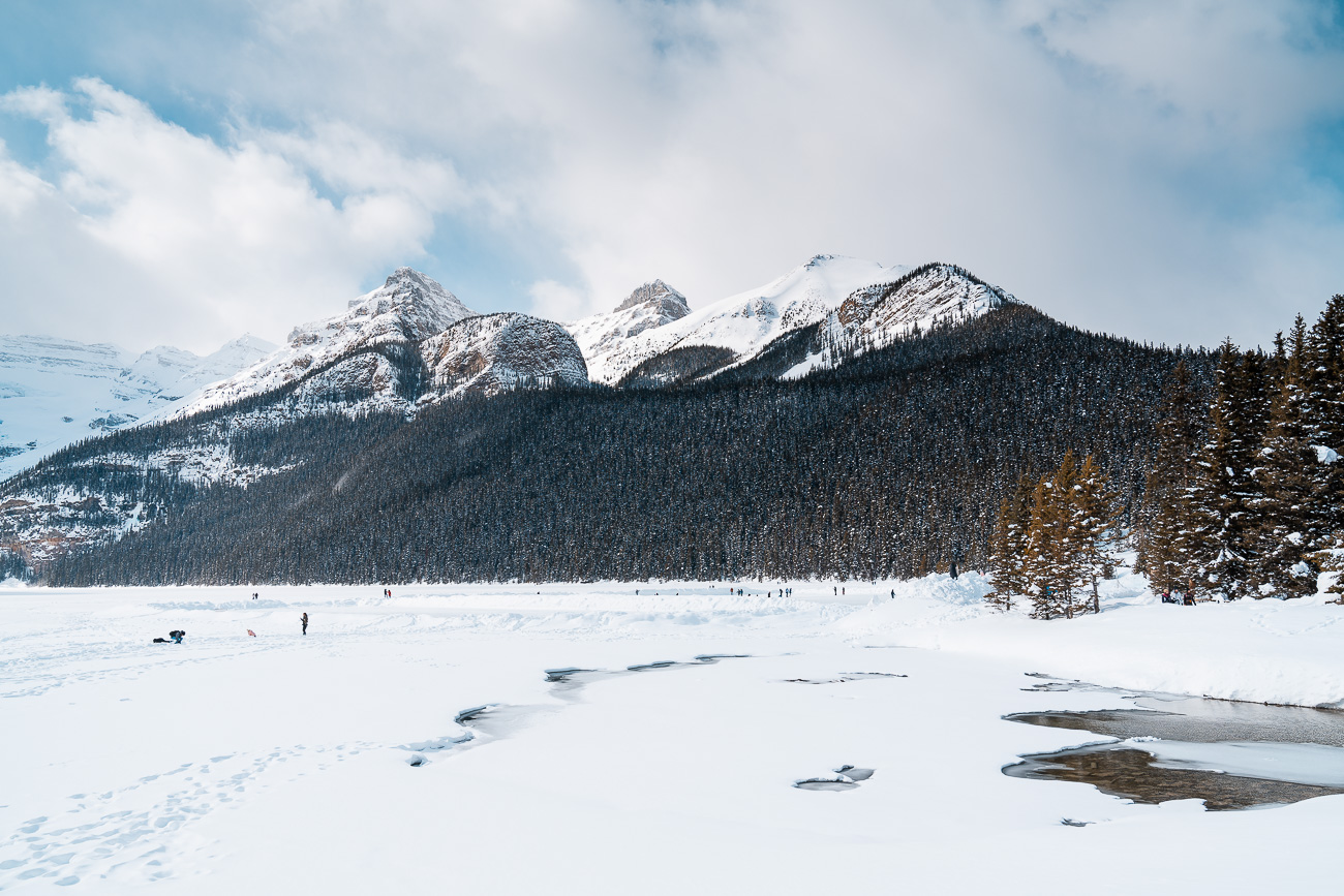 lac louise en hiver par national de Banff