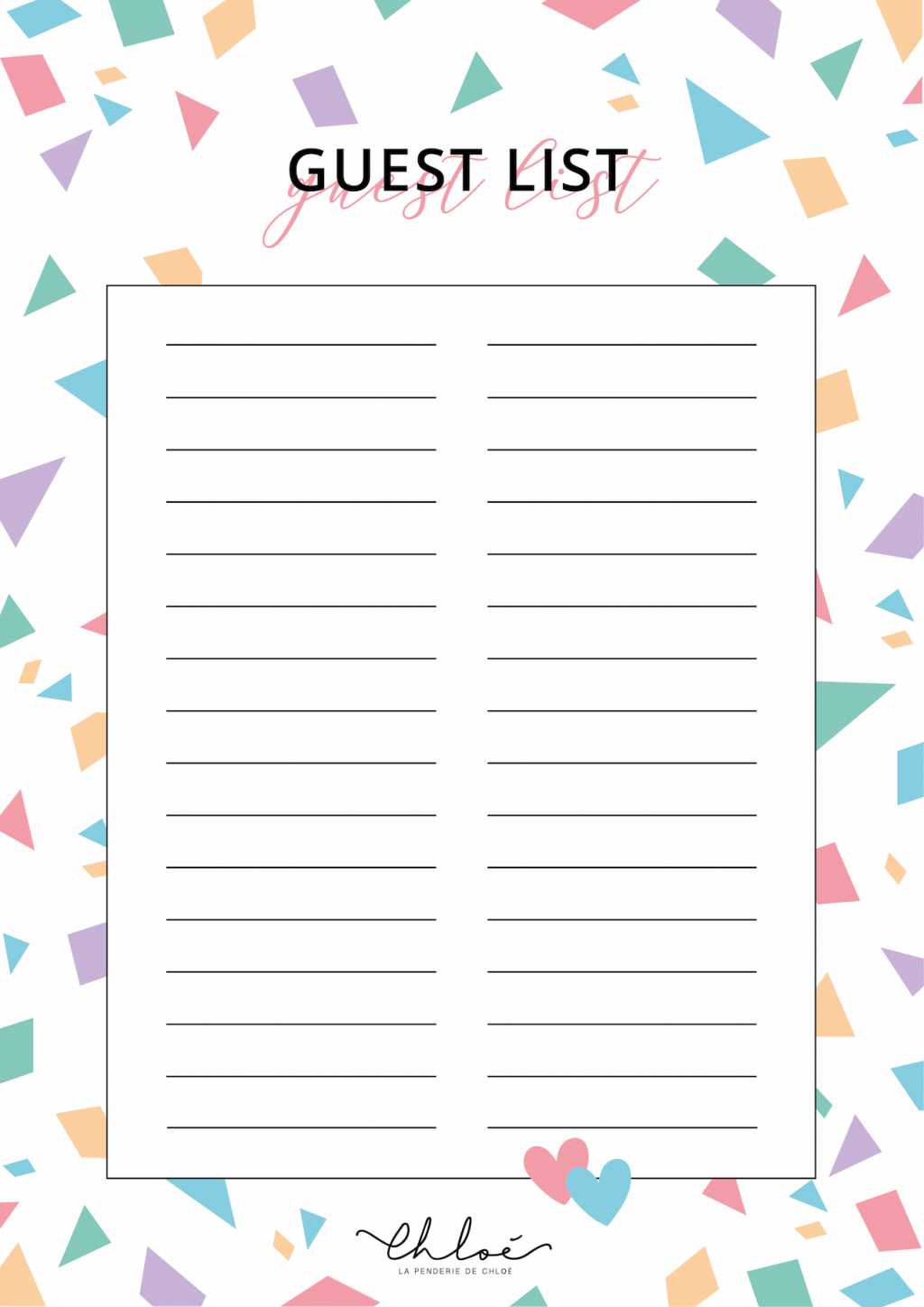 Printables d'anniversaire - blog lifestyle | La Penderie de Chloe