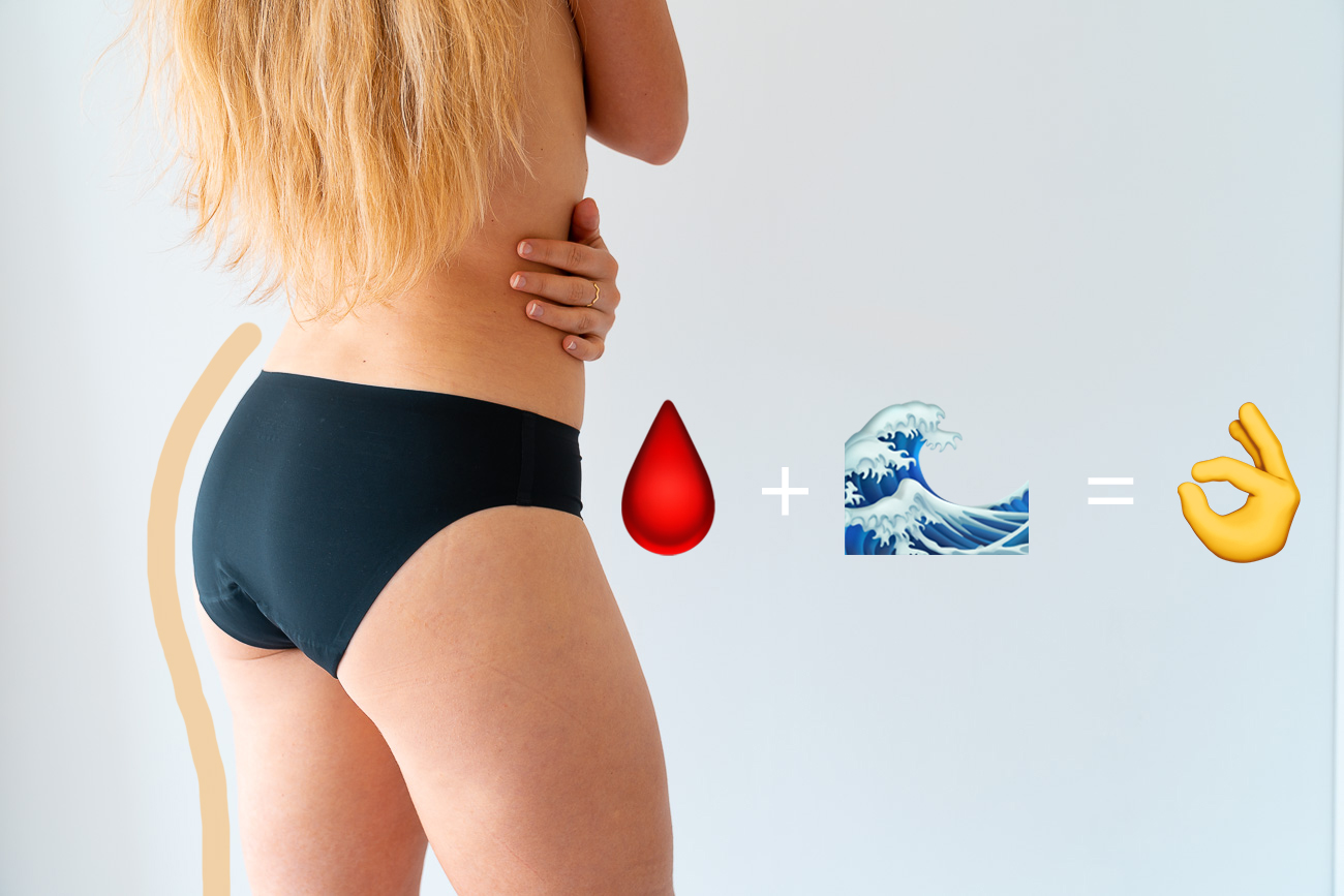 bas de maillot de bain menstruel