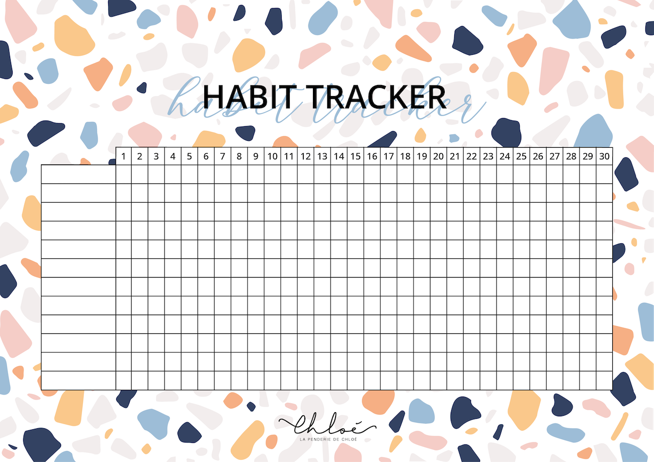 habittracker terrazzo à imprimer