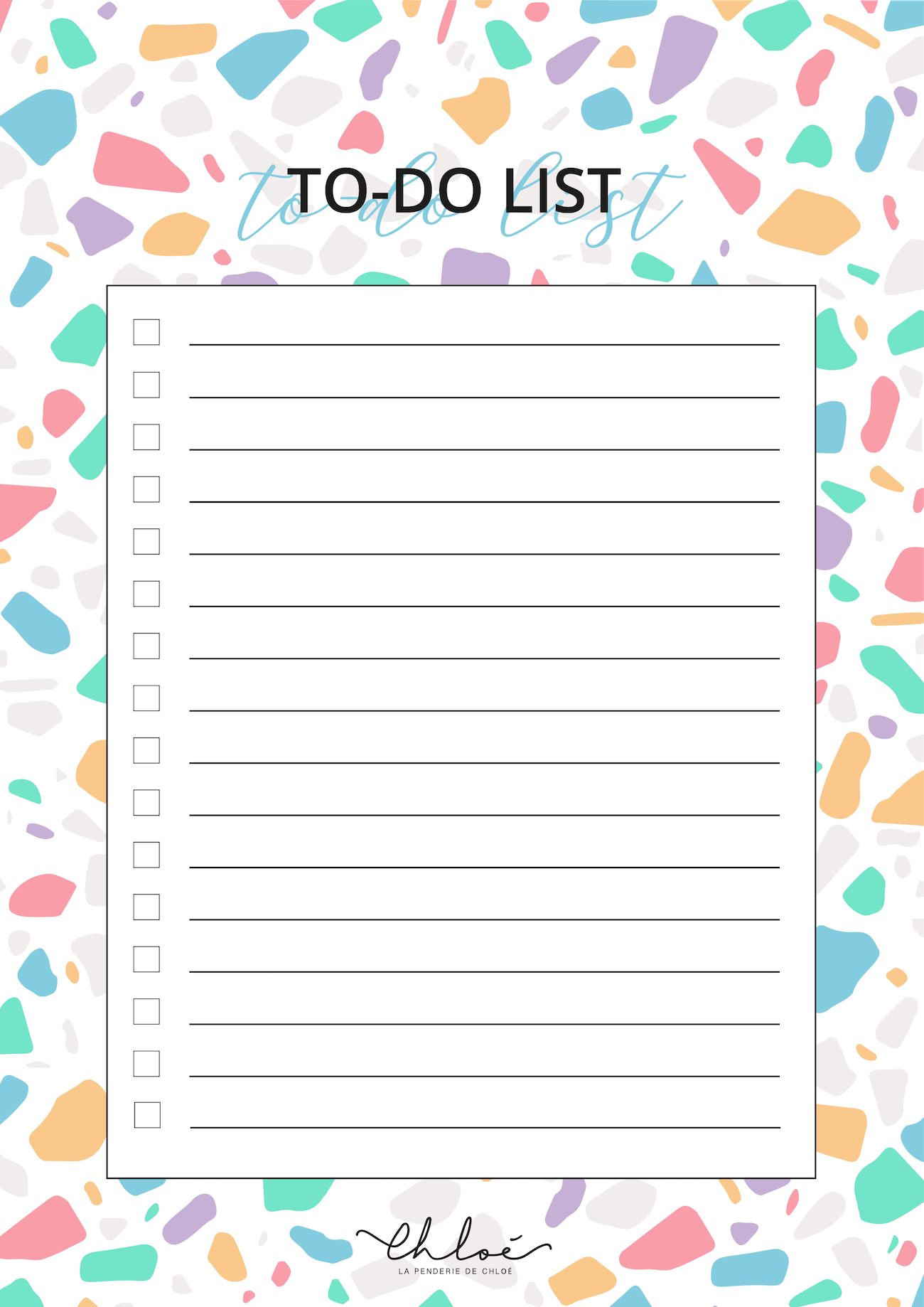 todolist terrrazzo printable