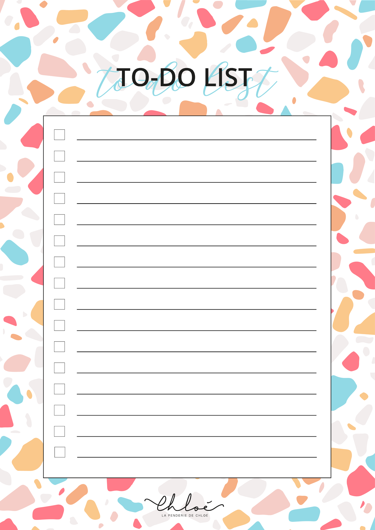 todolist terrazzo printable