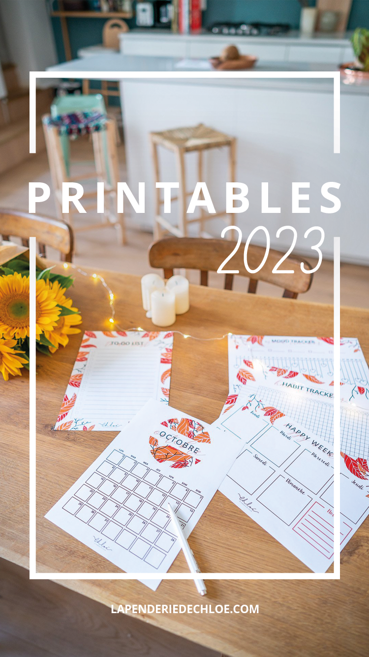 Calendriers 2023 mensuels - blog lifestyle