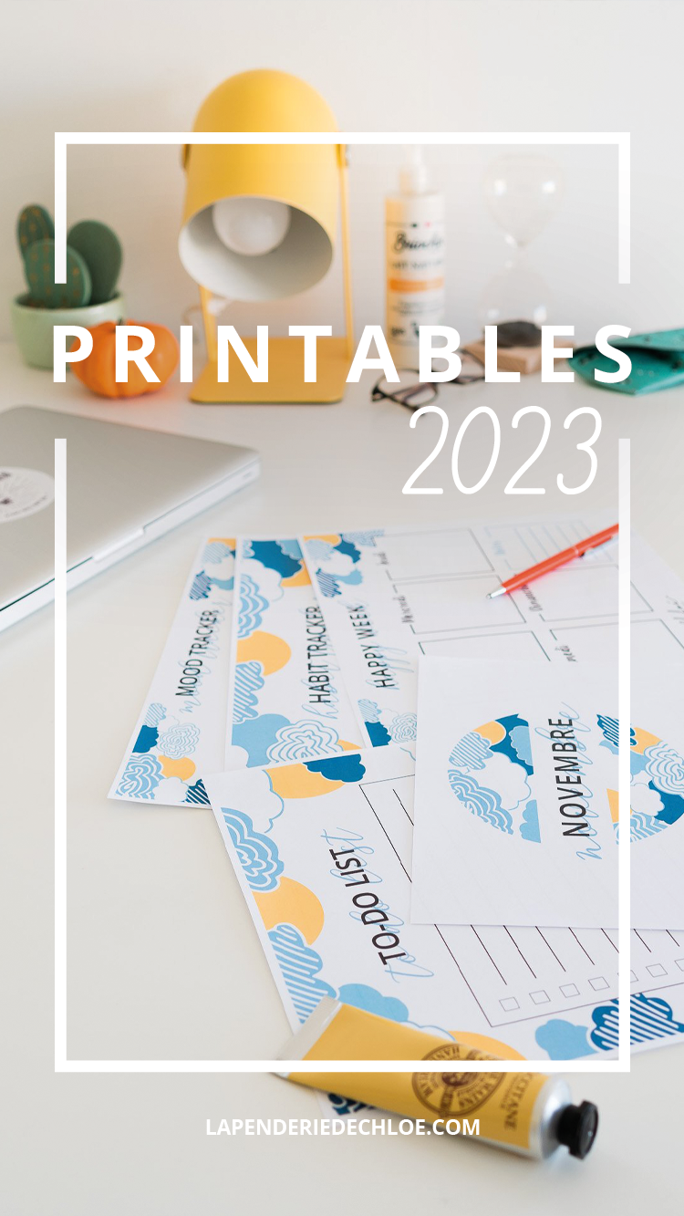 Calendriers 2023 mensuels - blog lifestyle