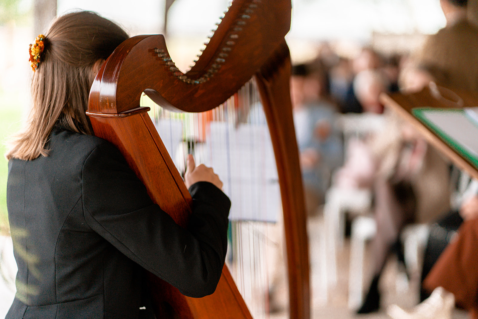 musique d'entrée cérémonie laïque musicien harpe 