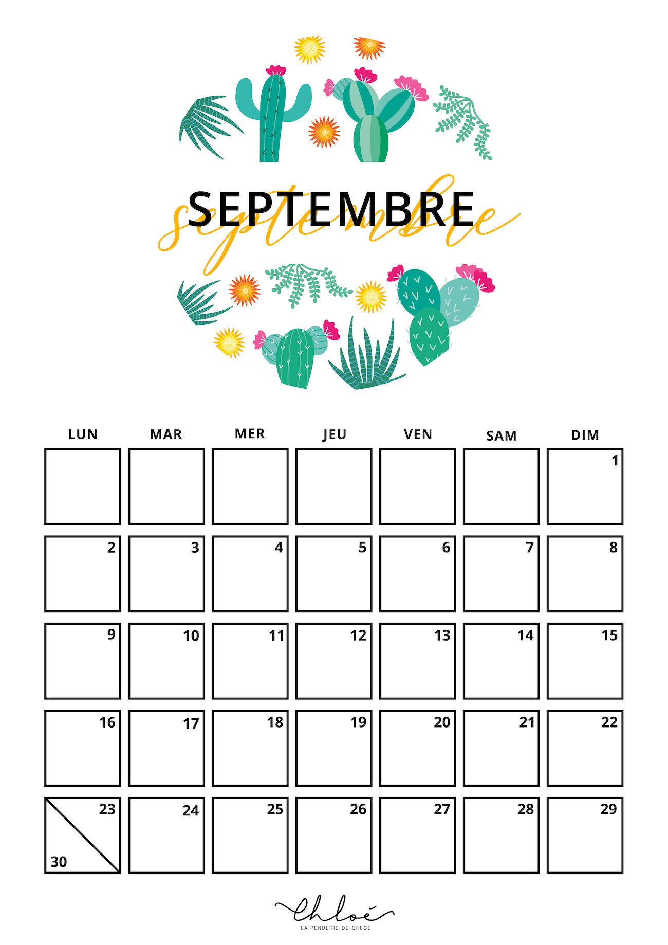 kit printable septembre