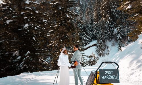 mariage hiver montagne ski