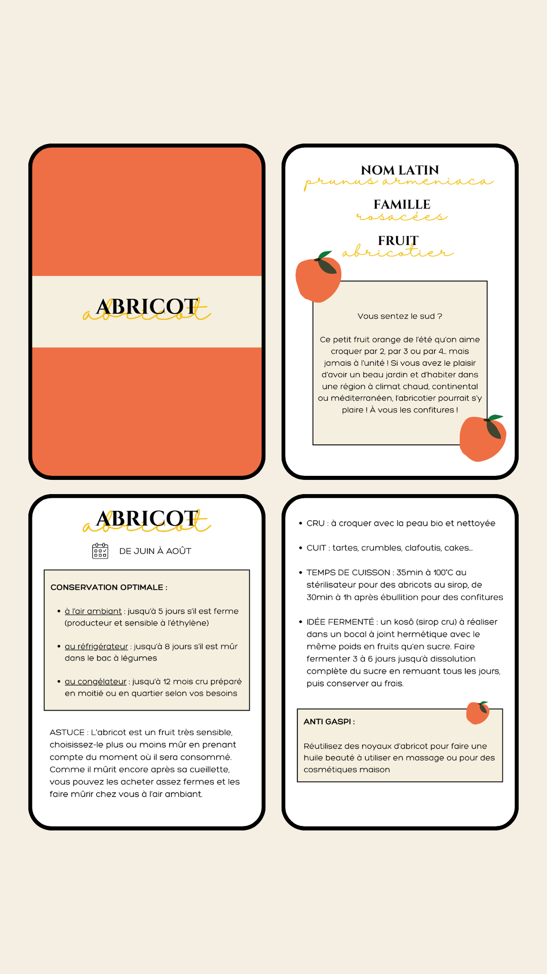 abricots conservation conseils astuce anti gaspillage