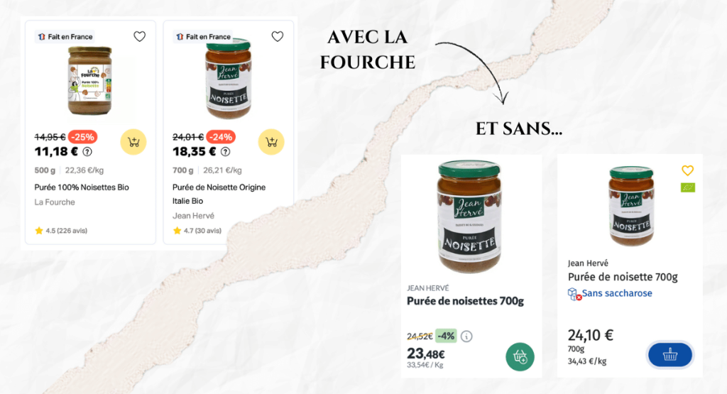 comparatifs prix la fourche