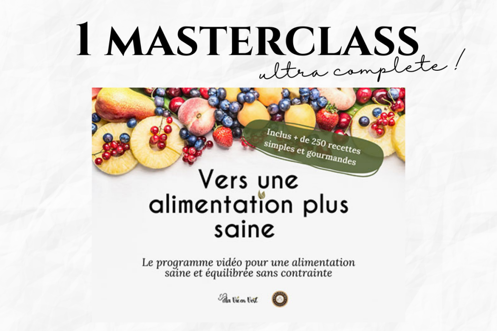 masterclass formation vidéo cuisine saine et équilibrée