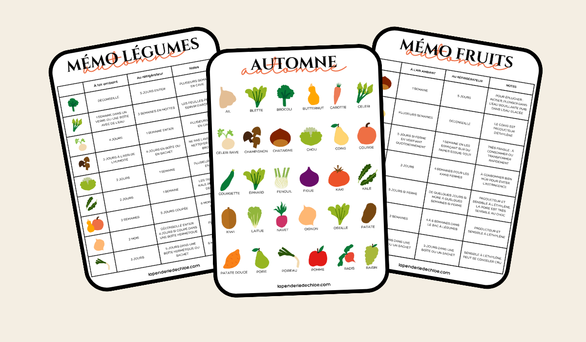 cuisiner de saison automne fruits et légumes printables
